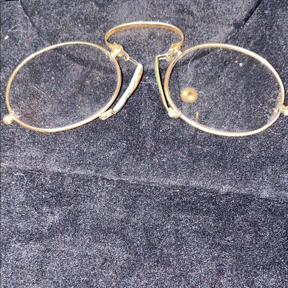 Antique Gold Rim Glasses with Original Case - Picture 3 of 6